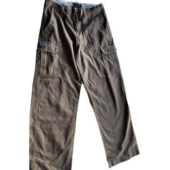 Vintage M Gordon Men Cargo Pants Men’s Sz 30R Brown Heavy Twill Utility Workwear - Picture 3 of 16